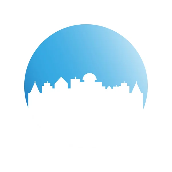 Ilustración Vectorial Edificios Paisaje Urbano — Vector de stock