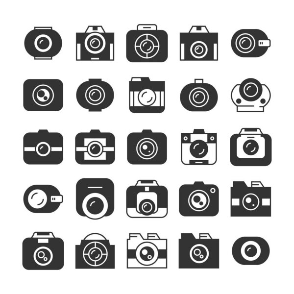 векторная иллюстрация камер, Набор

