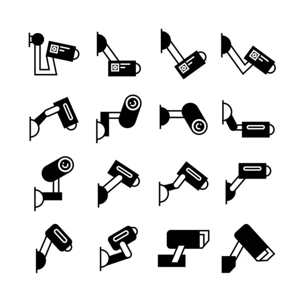 Vector Illustration Camera Icons — Stock Vector