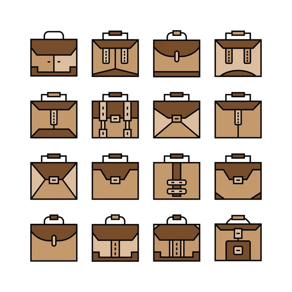 Vektor Illustration Von Taschen Symbolen — Stockvektor