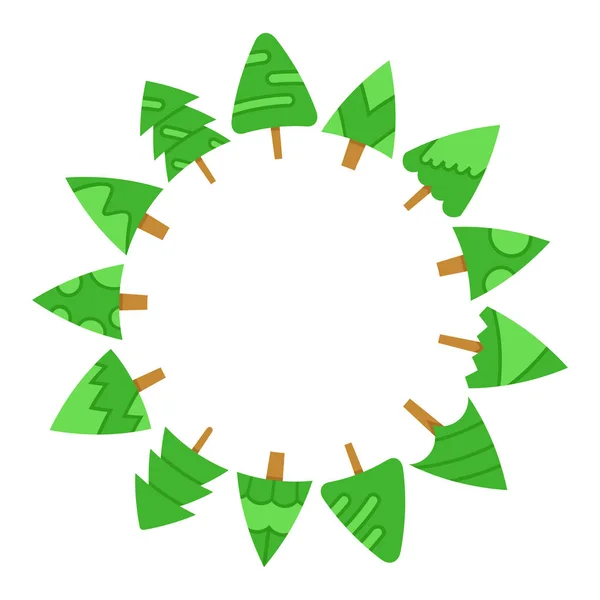 Noel Ağaçları Vektör Illustration Kartı — Stok Vektör