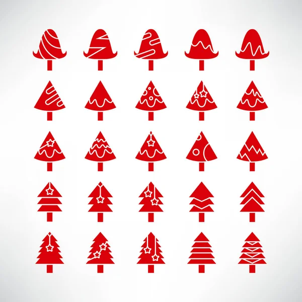 Векторная Иллюстрация Рождественских Елок Карточка — стоковый вектор