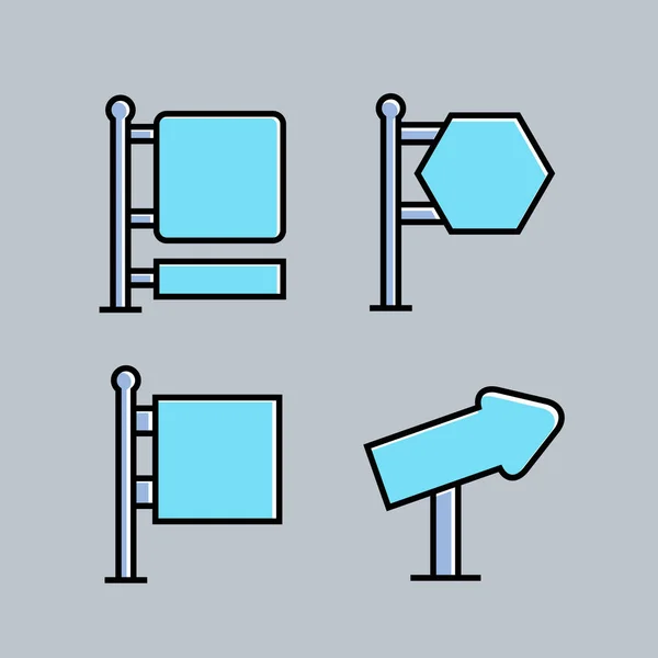 표지판 아이콘 세트의 — 스톡 벡터