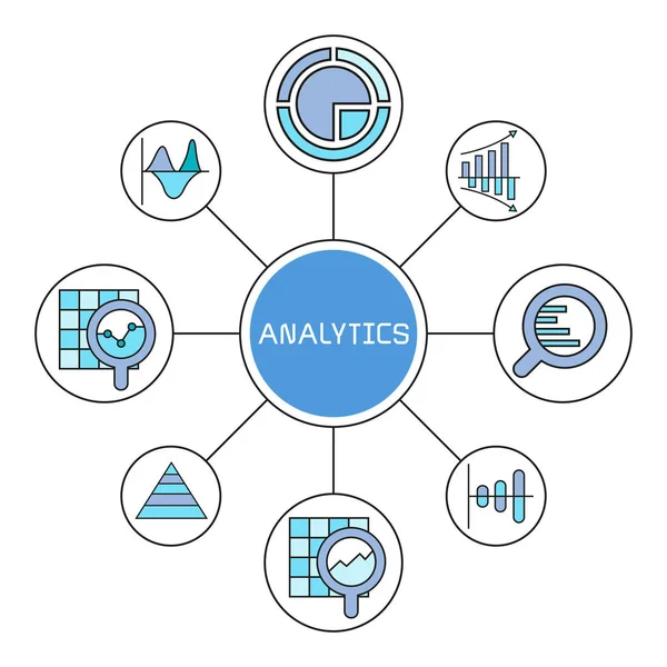 Векторна Ілюстрація Аналітики — стоковий вектор