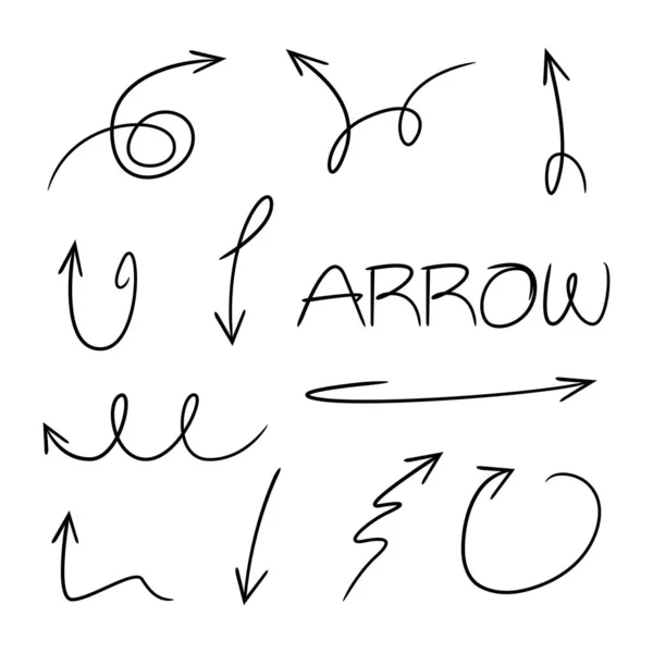 Vector Illustration Arrows Icons — Stock Vector