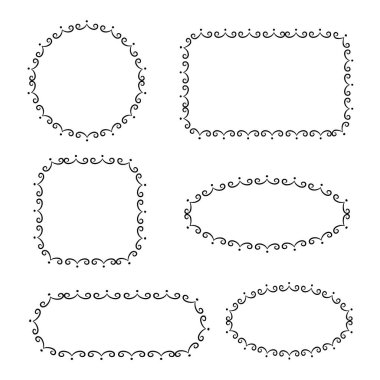 şekiller kümesinin vektör illüstrasyonu