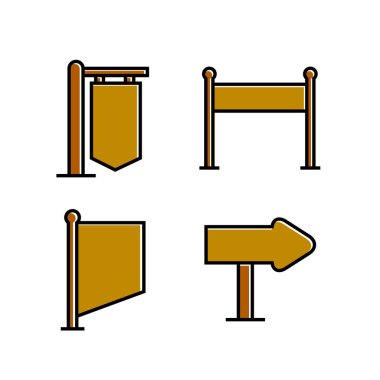 işaretlerin vektör illüstrasyonu, simgeler seti