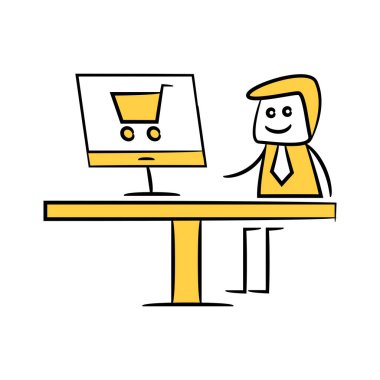 çalışan işadamı vektör illüstrasyon