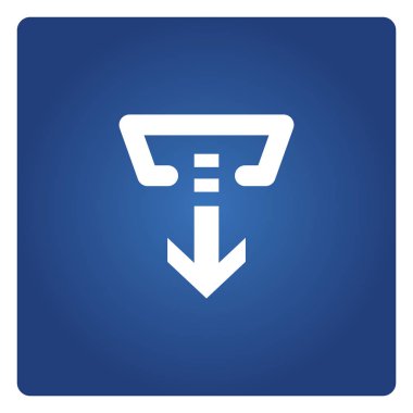 İndirme simgesinin vektör illüstrasyonu