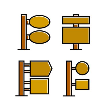 işaretlerin vektör illüstrasyonu, simgeler seti