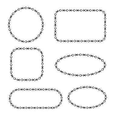 şekiller kümesinin vektör illüstrasyonu