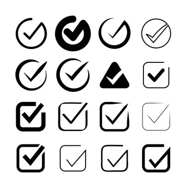 kontrol işaretlerinin vektör illüstrasyonu