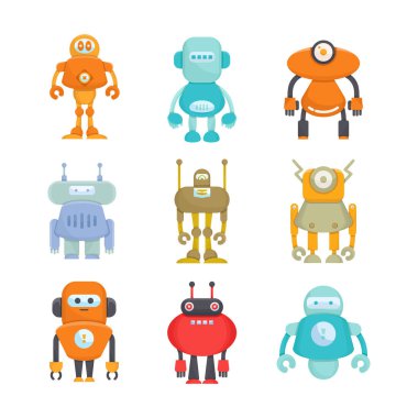 robotların vektör illüstrasyonu