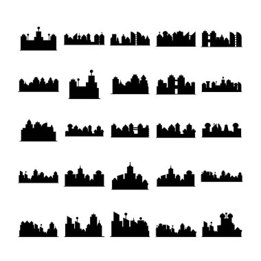 cityscape simgelerinin vektör illüstrasyonu