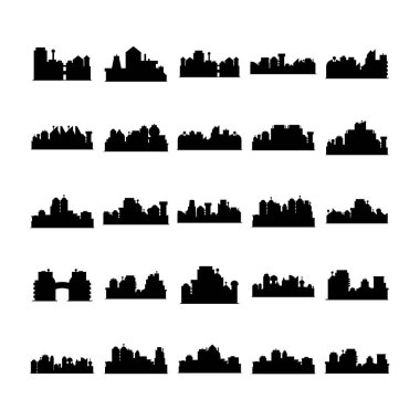 cityscape simgelerinin vektör illüstrasyonu