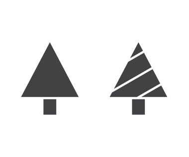 siyah Noel ağaçlarının vektör illüstrasyon 