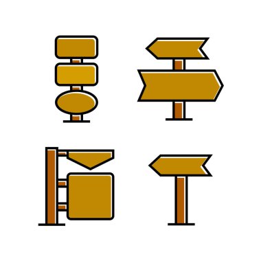 işaretlerin vektör illüstrasyonu, simgeler seti