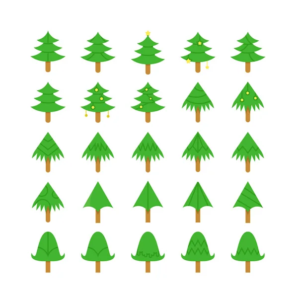 Vektorová Ilustrace Vzoru Zelených Vánočních Stromků — Stockový vektor