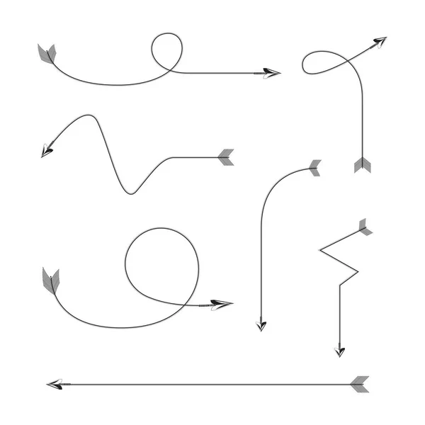 Vektorové Ilustrace Šipek — Stockový vektor