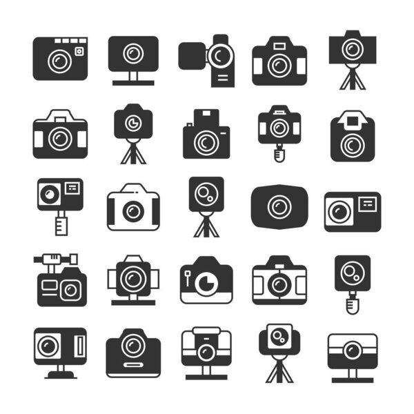 векторная иллюстрация камер, Набор

