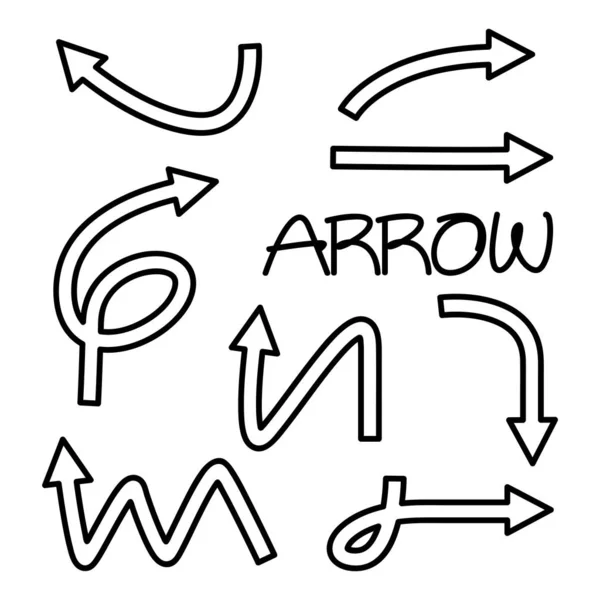 Vector Illustration Arrow Icons Set — Stock Vector