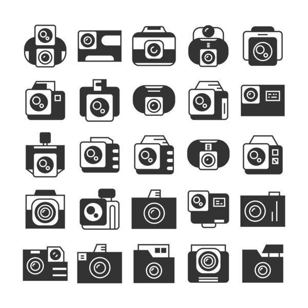 векторная иллюстрация камер, Набор
