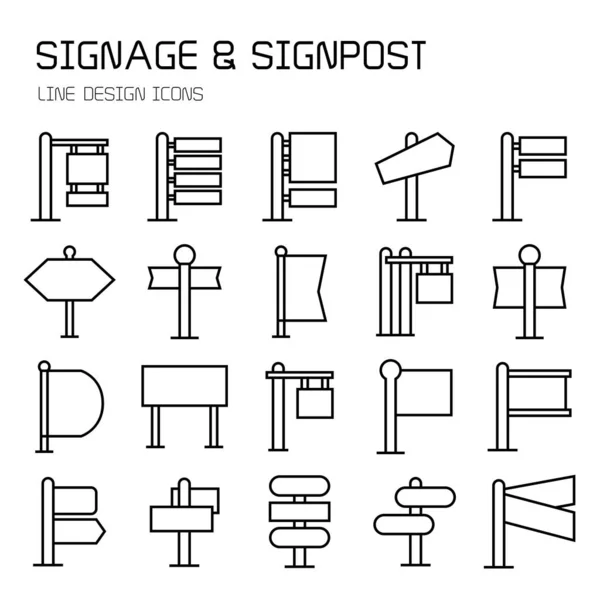 Vector Illustration Signs Icons Set — Stock Vector