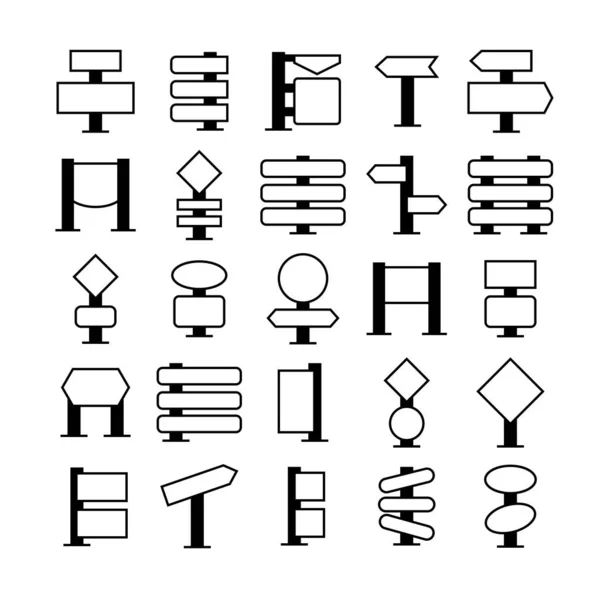 Vector Ilustración Signos Iconos Conjunto — Archivo Imágenes Vectoriales