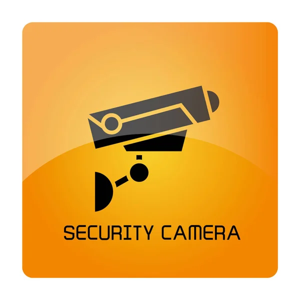 Premium Vector  Security camera warning yellow print ready sign vector