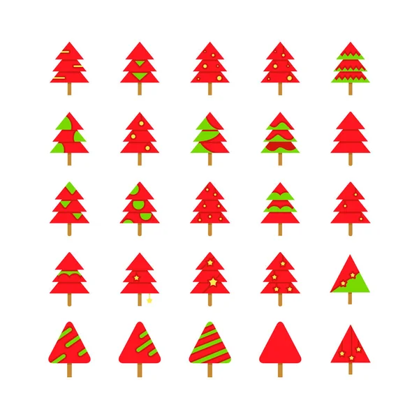 Векторная Иллюстрация Рождественских Елок Карточка — стоковый вектор