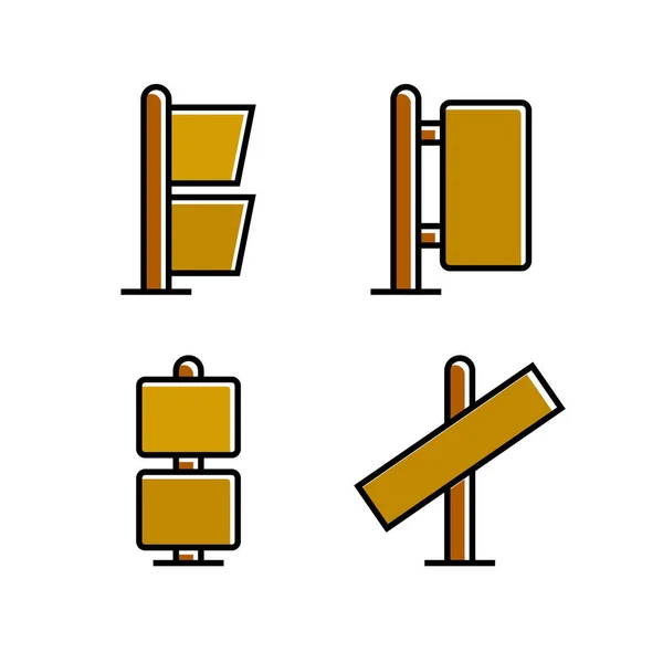 Illustrazione Vettoriale Dei Segni Set Icone — Vettoriale Stock