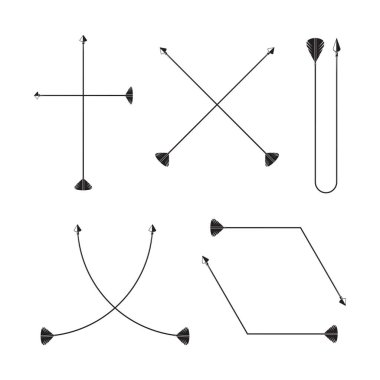 oklar vektör çizim 