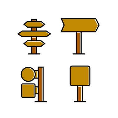 işaretlerin vektör illüstrasyonu, simgeler seti