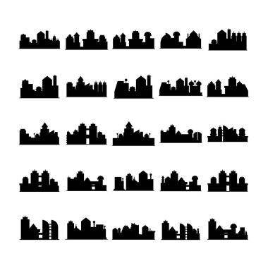 cityscape simgelerinin vektör illüstrasyonu