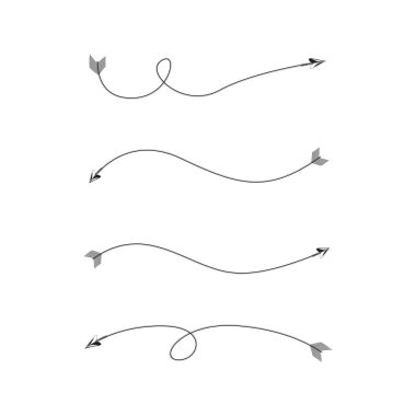 oklar vektör çizim