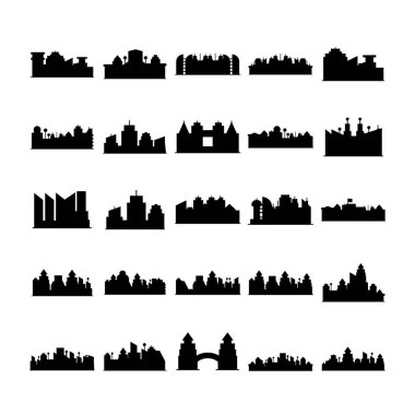 cityscape simgelerinin vektör illüstrasyonu