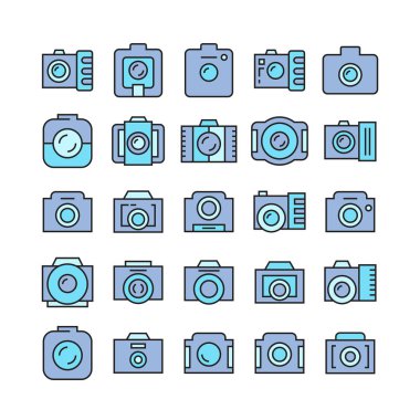 kameraların vektör illüstrasyonu, Set