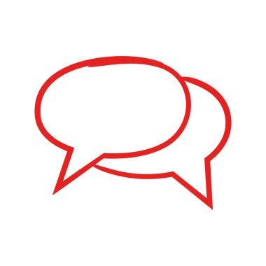 Sohbet web simgesi vektör illüstrasyonu 