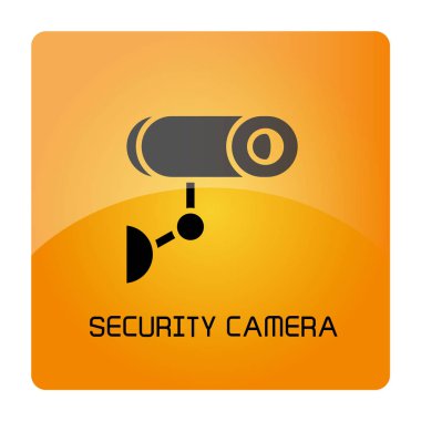 CCTV uyarı işareti vektör illüstrasyon