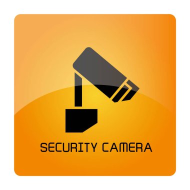 CCTV uyarı işareti vektör illüstrasyon