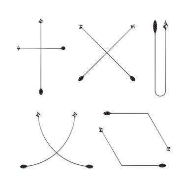 oklar vektör çizim 