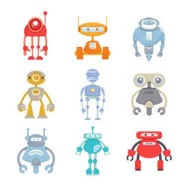 robotların vektör illüstrasyonu