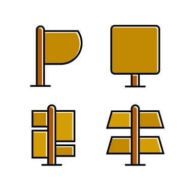 işaretlerin vektör illüstrasyonu, simgeler seti