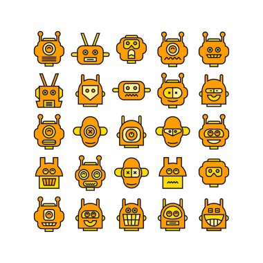 robotların vektör illüstrasyonu