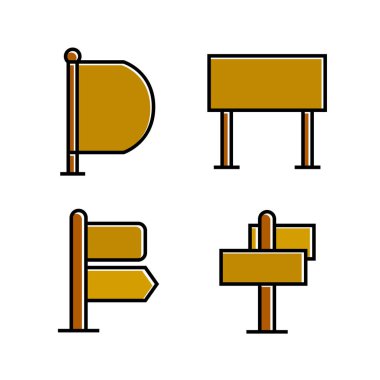 işaretlerin vektör illüstrasyonu, simgeler seti