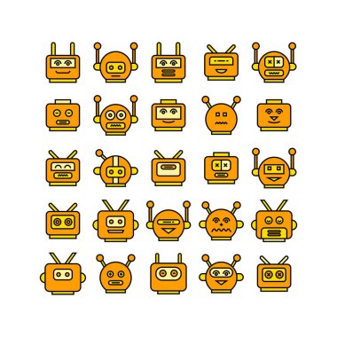 robotların vektör illüstrasyonu