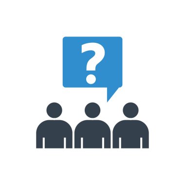 İş konsepti. İş adamları ve soru vektör Illustration 