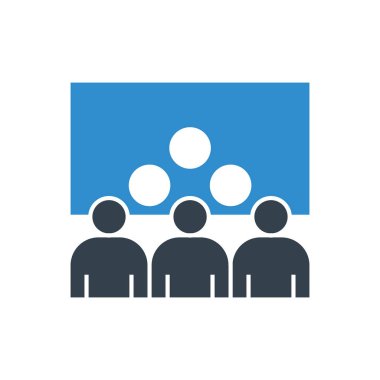 İş konsepti. Toplantıda iş adamlarının vektör Illustration 