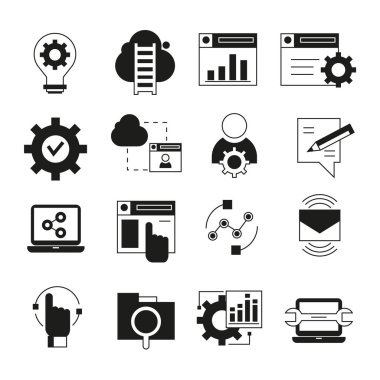 Web simgeler kümesi. vektör çizim 