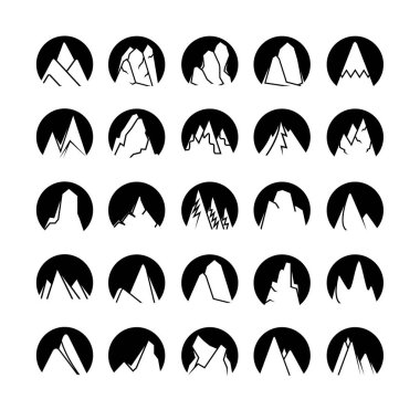 dağların simgelerinin vektör illüstrasyonu